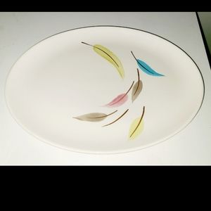 Stetson Serving Platter Leaves Hand Painted Vintage